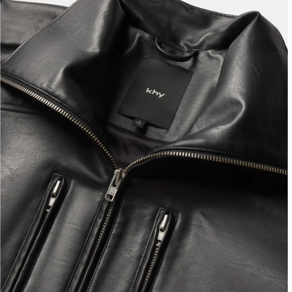 KHY faux Leather Trench | Black - Picture 4 of 6